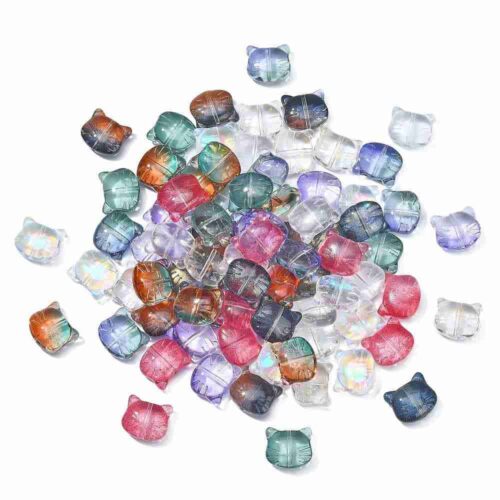 Cat Shape Lampwork Beads