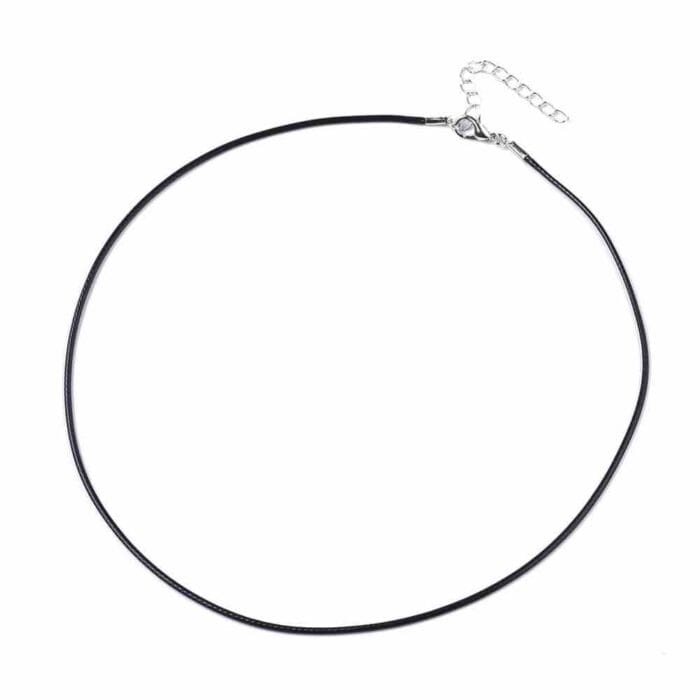 Black 1.5mm Waxed Cotton Cord Complete Chain for making jewellery