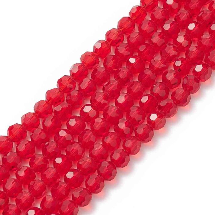 Red Czech Crystal Glass Beads