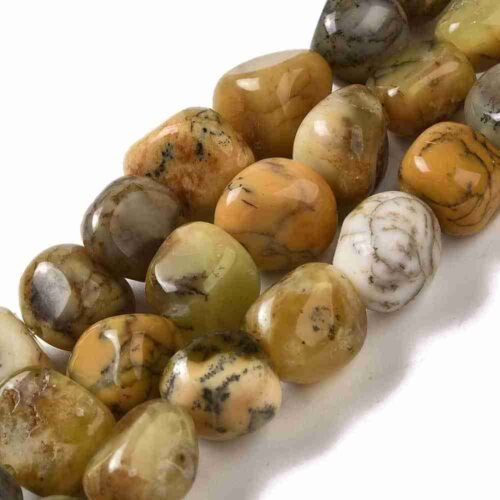 Natural Yellow Moss Agate Nuggets