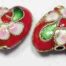 Red Cloisonne Heart Beads