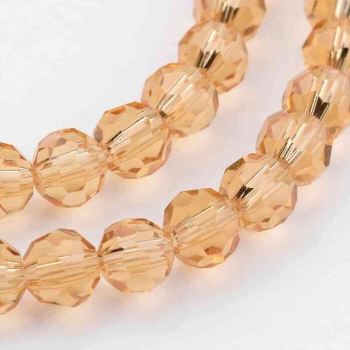 Light Topaz Czech Glass Beads