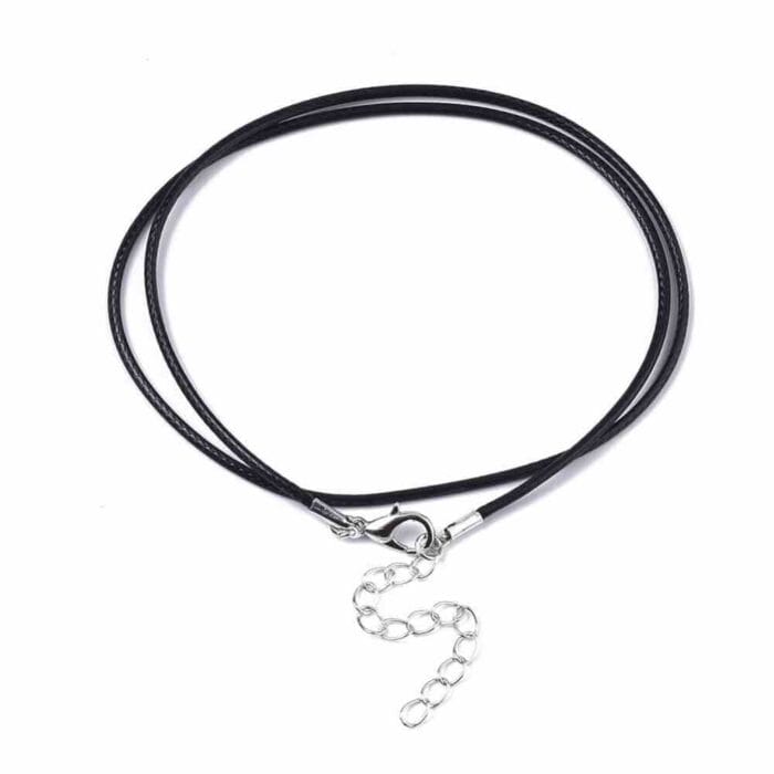 Black Waxed Cotton Cord Complete Chain