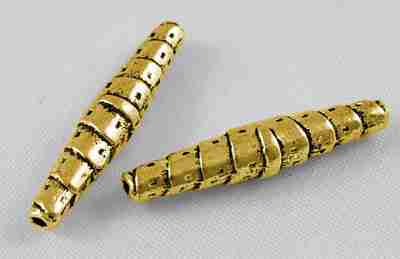 Long Oval Metal Pipe Bead