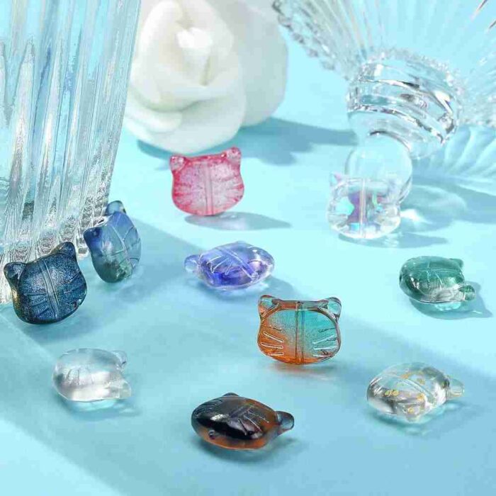 Cat Shape Lampwork Beads
