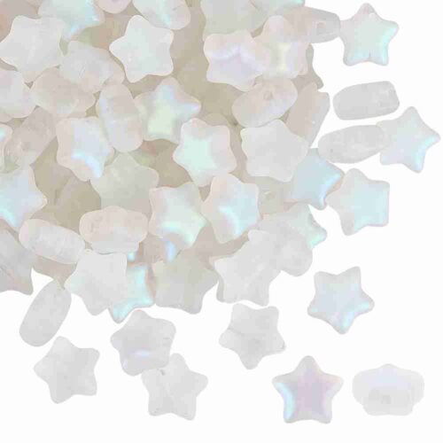 Frosted Star Glass Beads