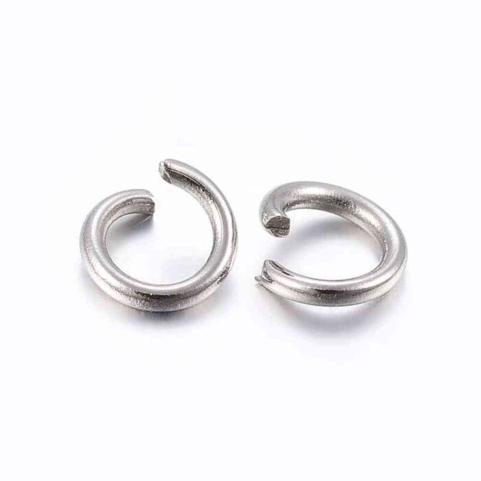 Dark Silver Plated Open Jump Rings