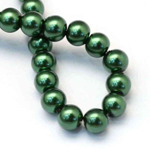 Dyed glass pearls