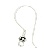 Sterling Silver Bali Dotted Ear Wire