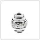 Gorgeous Oval Sterling Silver Bead