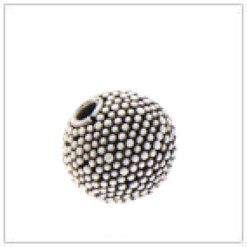 Dotted Sterling Silver Bead