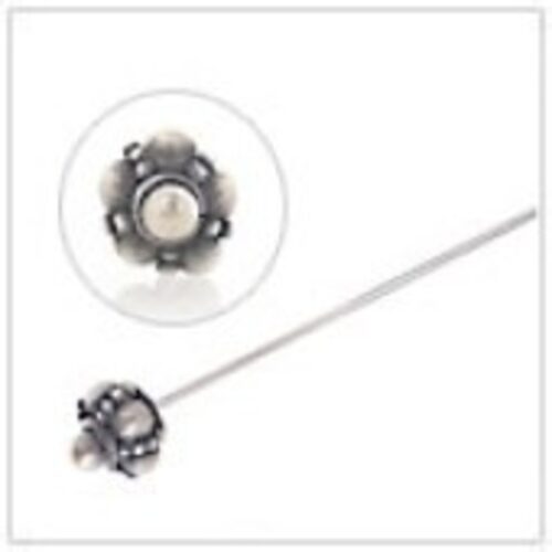 Sterling Silver Flower Head Pin