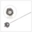 Sterling Silver Flower Head Pin