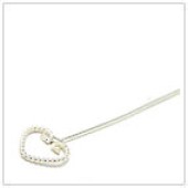 Heart Shape Sterling Silver Eye pin