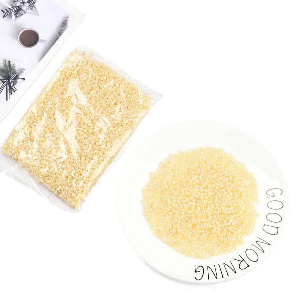 Creamy Pastel Lustre Seed Beads