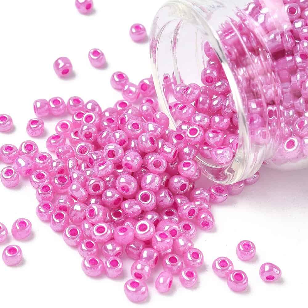 Pink Lustre Seed beads