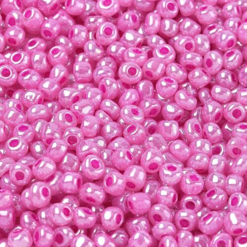Medium Pink Lustre Seed beads