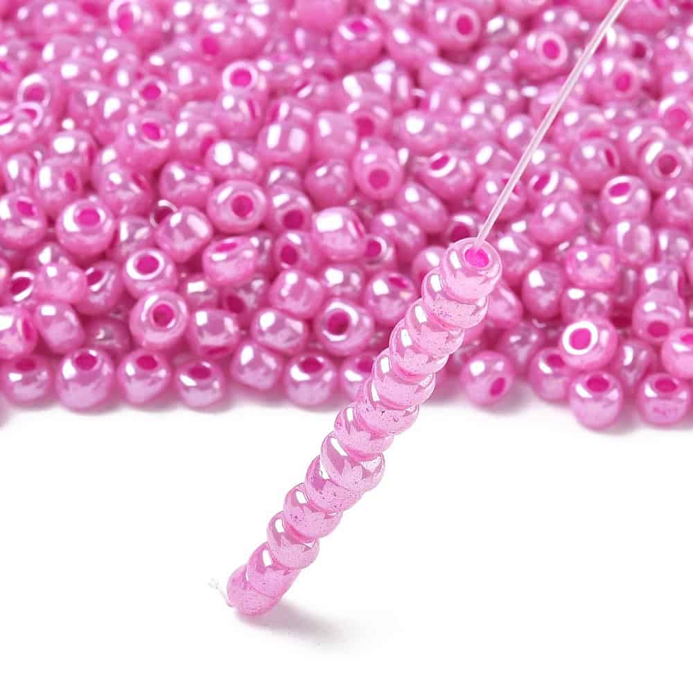Pink Lustre Seed beads