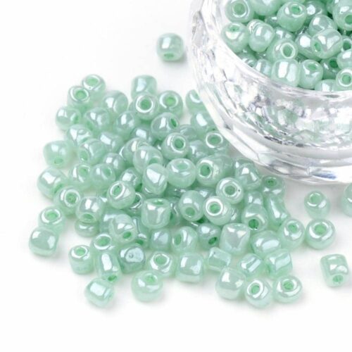 Lustre Cyan Seed Beads