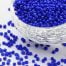 matte dark blue seed beads