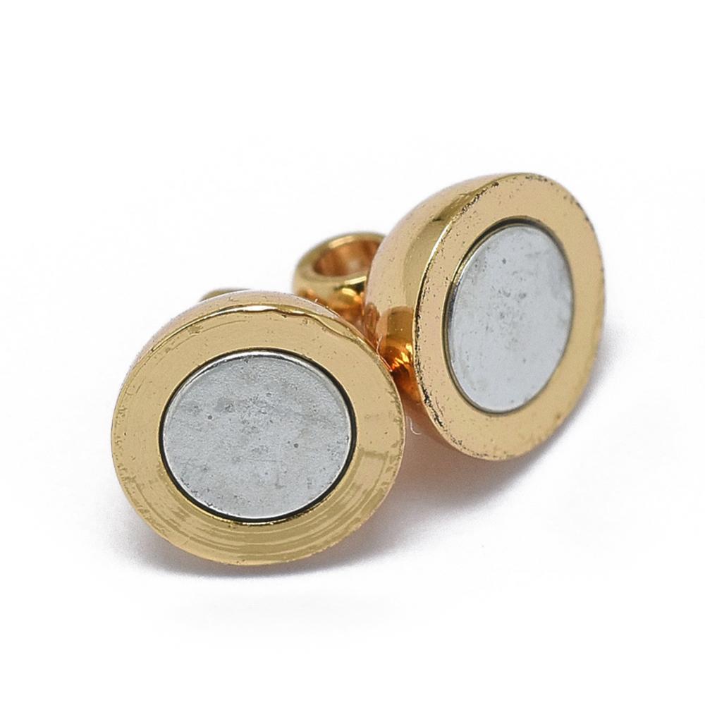 1 Golden Magnetic Clasps - 24K Gold plated - (12mmx6mm) - Image 3