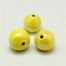 Yellow Handmade Plain Porcelain Beads