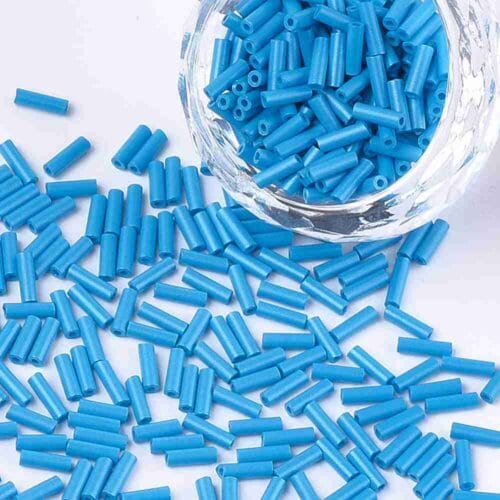Sky Blue Bugle Seed Beads