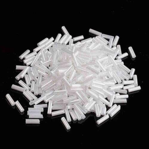 White Bugle Seed Beads