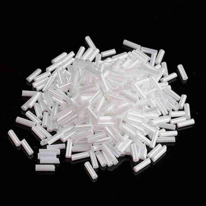 White Bugle Seed Beads