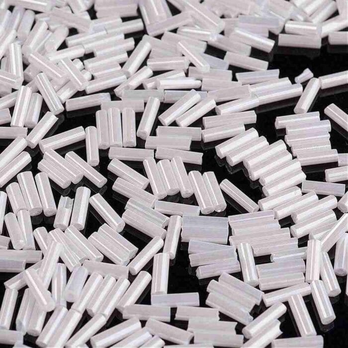 White Bugle Seed Beads
