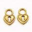 Gold Plated Lock Charm Pendant