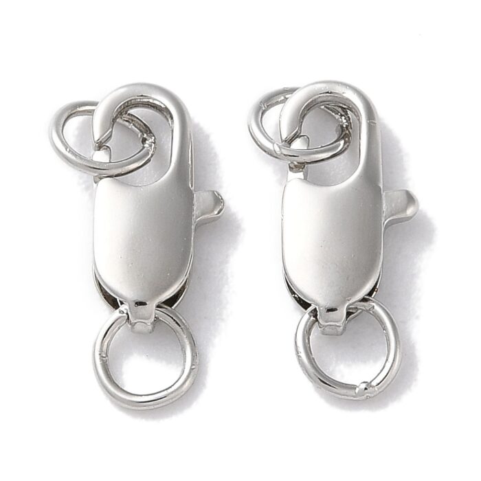 1 Silver Stainless Steel Lobster Claw Clasp - (12mmx6mm)