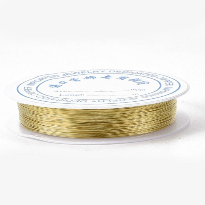 40 Meters Gold Copper Beading Wire Spool - (0.2mm) - Image 4