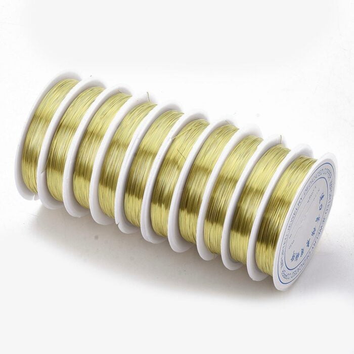 40 Meters Gold Copper Beading Wire Spool - (0.2mm) - Image 3