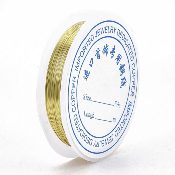 40 Meters Gold Copper Beading Wire Spool - (0.2mm) - Image 2