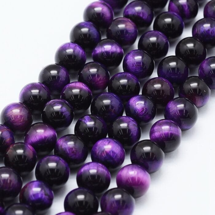 Purple Tiger's eye Gemstones Beads
