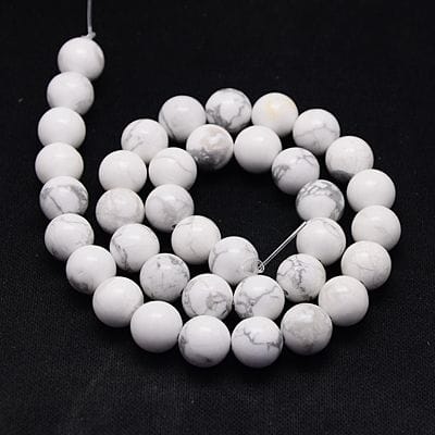 6mm White Howlite Gemstones