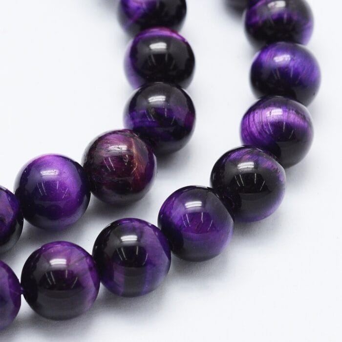 Purple Tiger's eye Gemstones Beads