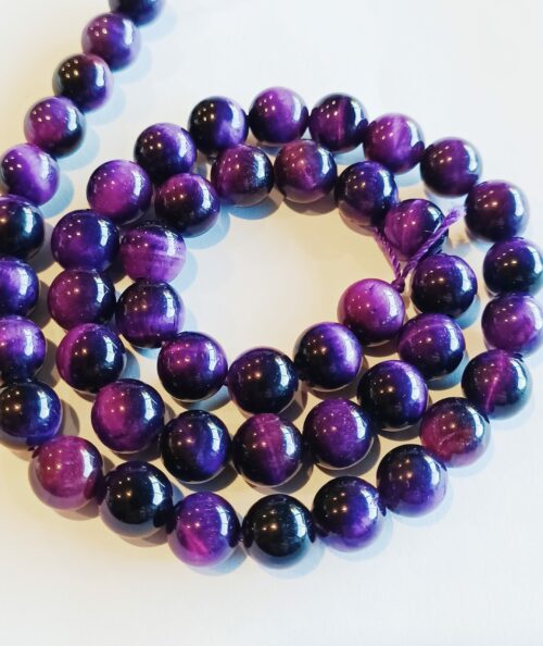 Purple Tiger's eye Gemstones Beads