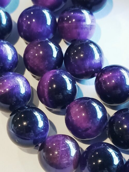 Purple Tiger's eye Gemstones Beads