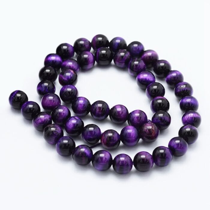 Purple Tiger's eye Gemstones Beads