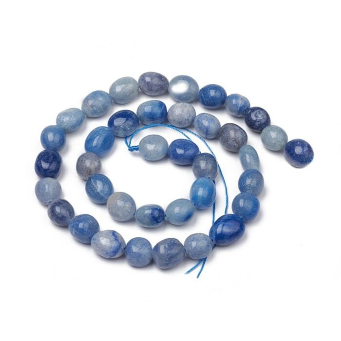 Natural Blue Aventurine Gemstone Beads Strand (8mm-12mm)
