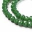 Green Faceted Rondelle Glass Beads