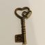 Love Heart Key Pendant