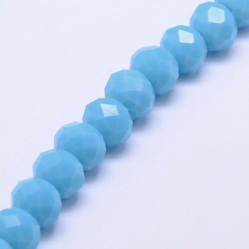 Turquoise Crystal Rondelle Glass Beads