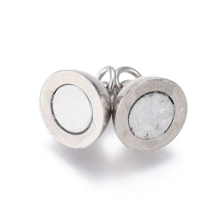 Round Silver Magnetic Clasp