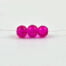 Dark Pink Crackle Glass Beads