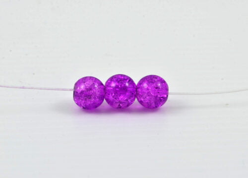 Violet Crackle Glass Beads
