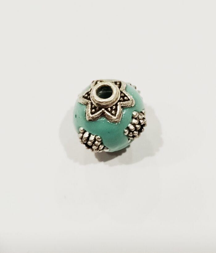 Medium Turquoise Kashmiri Bead