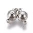 Round Silver Magnetic Clasp